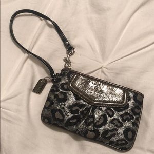 Leopard Coach wristlet